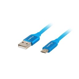 LANBERG Micro USB (M) - USB-A (M) 2.0 kábel 1m, kék, gyorstöltés 3.0