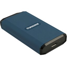 Transcend ESD410C 2TB, USB 20Gbps Type C, külső tartós SSD (3D NAND flash), 2000MB/R, 2000MB/W, kék színű