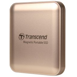 Transcend ESD420C 1TB, USB 20Gbps Type C, külső tartós SSD (3D NAND flash), 2000MB/R, 2000MB/W, Magsafe, arany színű