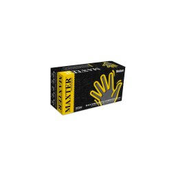 Maxter nitril fekete púdermentes vizsgálókesztyű (5,5 g / 5.0 mil) - L - Fekete