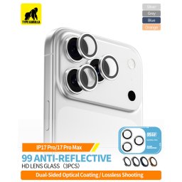 Apple iPhone 17 Pro/17 Pro Max TG AR PVD Titanium Kameravédő Üvegfólia - Narancs