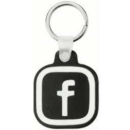 Közösségi média kulcstartó, NFC chippel, Facebook logóval, NFC Keychain, fekete/fehér