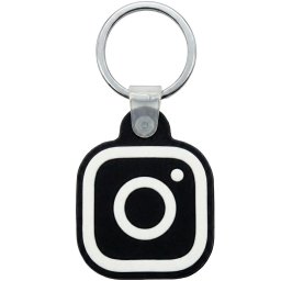 Közösségi média kulcstartó, NFC chippel, Instagram logóval, NFC Keychain, fekete/fehér