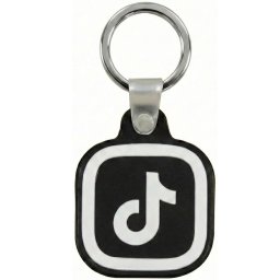 Közösségi média kulcstartó, NFC chippel, TikTok logóval, NFC Keychain, fekete/fehér