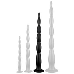 Scale Beads - hossz, 50 cm-es dizjn dildo feketben