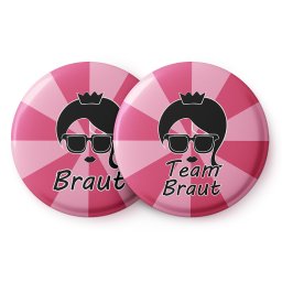 Spielehelden Braut Vintage pink jelvények legénybúcsú ajándék 12 kitűző 5,6 cm extra nagy lánybúcsú ajándék (AMZBUTA029)