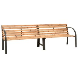 vidaXL tömör fenyőfa kerti ikerpad 225 cm