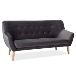 NORDIC 3 VELVET háromszemélyes kanapé, szürke