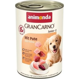 Animonda GranCarno Junior pulykaszíves és marhahúsos konzerv (6 x 400 g) 2.4kg
