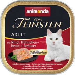 Animonda Vom Feinsten Gourmet marhás, csirkemelles és gyógynövényes alutálkás macskaeledel (64 x 100 g) 6.4kg