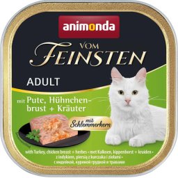 Animonda Vom Feinsten Gourmet pulykás, csirkemelles és gyógynövényes alutálkás macskaeledel (32 x 100 g) 3.2kg