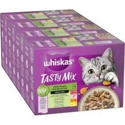 Whiskas Tasty Mix vegyes válogatás szószban - Alutasakos eledel - Multipack (4 karton ~ 4 x 12 x 85 g) 4.08kg