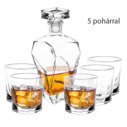 Altom Marco üveg whisky-s pohár készlet üveggel (750 ml) - 5 pohárral (280 ml)
