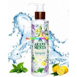 Arany Menta Sampon 200 ml, 24 karátos arany, réz, 12-féle gyógynövény - HerbaDoctor