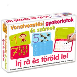 Vonalvezetési gyakorlatok és számok Írj rá és töröld le!