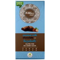 Health Market Milkless Delight Kókusztejes csokoládé egész mogyoróval, édesítőszerekkel 80 g