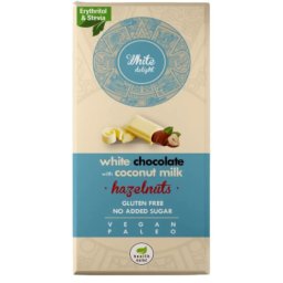 Health Market White Delight Fehér tábla egész mogyoróval, édesítőszerrel 80 g