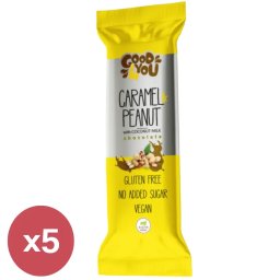Health Market Good4You Karamell ízű földimogyorós szelet – 5×25 g