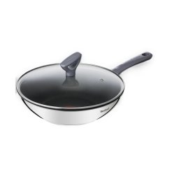 Tefal Wok serpenyő fedővel 28 cm rozsdamentes + tapadásmentes bevonat Daily Cook G7309955
