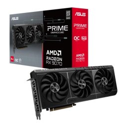ASUS VGA AMD Radeon RX 9070 PRIME OC 16GB, RX 9070, 16GB GDDR6, 3xDP, 1xHDMI