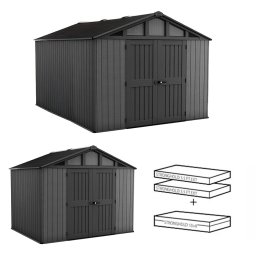 Stronghold 10x15 műanyag kerti ház szürke