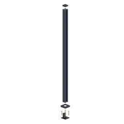 ROJAPLAST alumínium fix rögzítésű kerítésoszlop 7,5×7,5×190 cm - antracit
