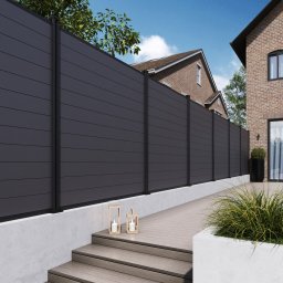 Rojaplast ELEMENT WPC kerítéspanel 180×180 cm végzárókkal - antracit