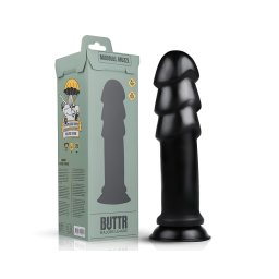 BUTTR Madbull Muzzl - tapadókorongos anál dildó (fekete)