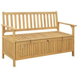 vidaXL Tárolópad 2 -Seater 120 x 63 x 84 cm Tömör Akácia Négyszögletes