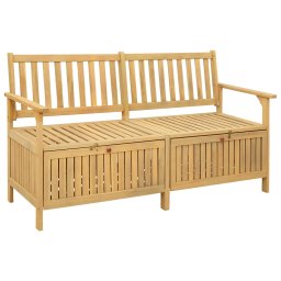 vidaXL Tárolópad 2 -Seater 148 x 63 x 84 cm Tömör Akácia Négyszögletes