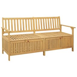 vidaXL Tárolópad 2 -Seater 170 x 63 x 84 cm Tömör Akácia Négyszögletes