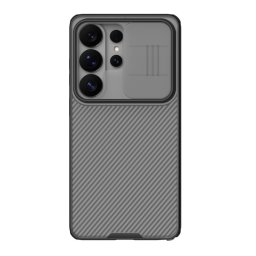 NILLKIN CAMSHIELD PRO szilikon telefonvédő (ütésállóság, kameravédő, csíkos) ÁTLÁTSZÓ/FEKETE Samsung Galaxy S26 Ultra (SM-S948)