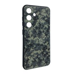 Szilikon telefonvédő (ütésállóság, kameravédő, terep minta) SÖTÉTZÖLD Samsung Galaxy A17 5G (SM-A176), Galaxy A17 4G (SM-A175)