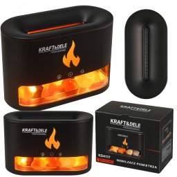 Kraft&Dele Aromaterápiás párásító, RGB színváltós LED-el, 250 mL, USB-C csatlakozóval