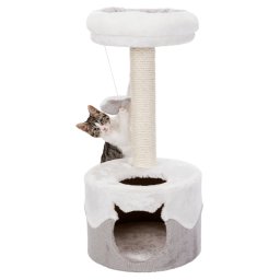 Trixie 43794 Nuria Scratching Post - fehér/szürke kaparófa-macskabútor macskáknak