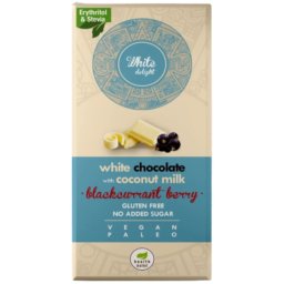 Health Market White Delight Fehér tábla egész feketeribizlivel, édesítőszerrel 80 g