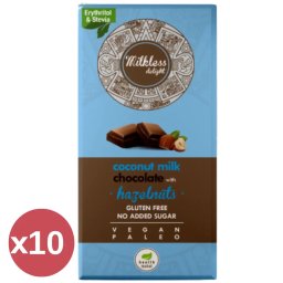Health Market Kókusztejes csokoládé egész mogyoróval kínáló 10X80 g