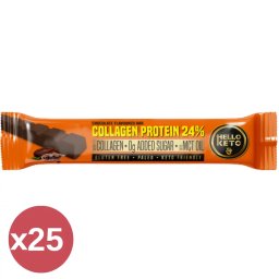 Hello Keto Csokoládé ízű kollagénprotein szelet kínáló 25X40 g