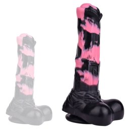 Hurulf Dildo - prmium fekete-rzsaszn intim knyeztets