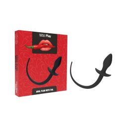Wild Play - anál plug farokkal (fekete)