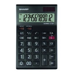 Sharp számológép EL-125TWH, fekete-fehér, asztali, 12 számjegyű