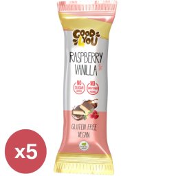Health Market Good4You Vanília ízű Málnás szelet – 5×25 g