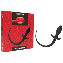 Wild Play - anál plug farokkal, szerepjátékhoz (fekete)