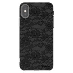 Átlátszó szilikon tok az alábbi mobiltelefonokra Apple iPhone X/XS - Dark Elegance