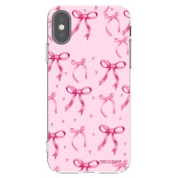 Átlátszó szilikon tok az alábbi mobiltelefonokra Apple iPhone X/XS - Bow Aesthetic