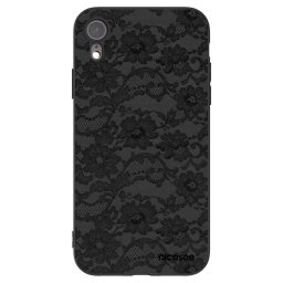 Fekete szilikon tok az alábbi mobiltelefonokra Apple iPhone XR - Dark Elegance
