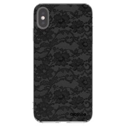 Átlátszó szilikon tok az alábbi mobiltelefonokra Apple iPhone XS Max - Dark Elegance