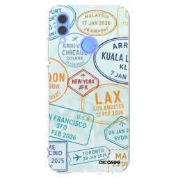 Átlátszó szilikon tok az alábbi mobiltelefonokra Huawei P Smart 2019 - PASSPORT EDITION