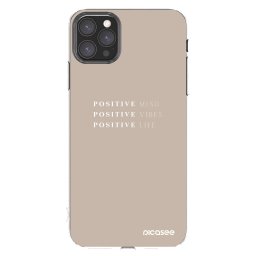 Átlátszó szilikon tok az alábbi mobiltelefonokra Apple iPhone 11 Pro Max - Positive Vibes