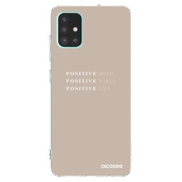 Átlátszó szilikon tok az alábbi mobiltelefonokra Samsung Galaxy A51 A515F - Positive Vibes